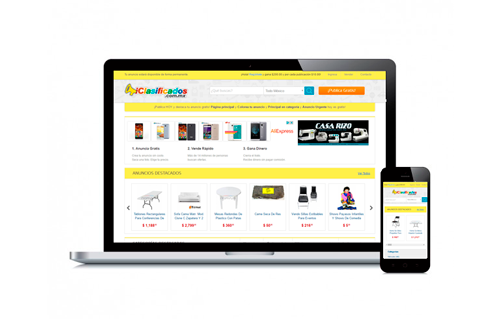 Vista del portal iClasificados