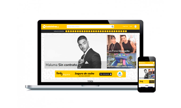 Interfaz de la plataforma de contenidos Todoletras